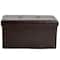 Simplify Faux Leather Double Folding Storage Ottoman